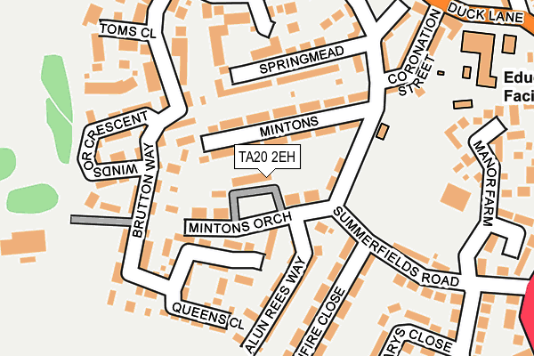 TA20 2EH map - OS OpenMap – Local (Ordnance Survey)