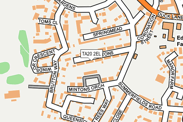 TA20 2EL map - OS OpenMap – Local (Ordnance Survey)