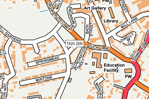TA20 2EN map - OS OpenMap – Local (Ordnance Survey)