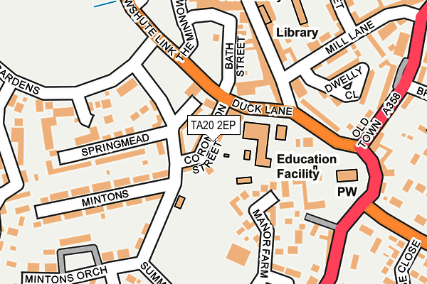 TA20 2EP map - OS OpenMap – Local (Ordnance Survey)