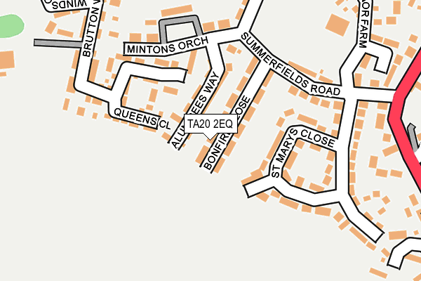 TA20 2EQ map - OS OpenMap – Local (Ordnance Survey)