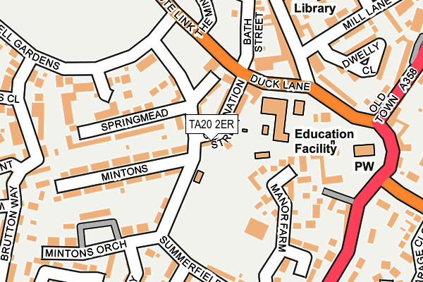 TA20 2ER map - OS OpenMap – Local (Ordnance Survey)