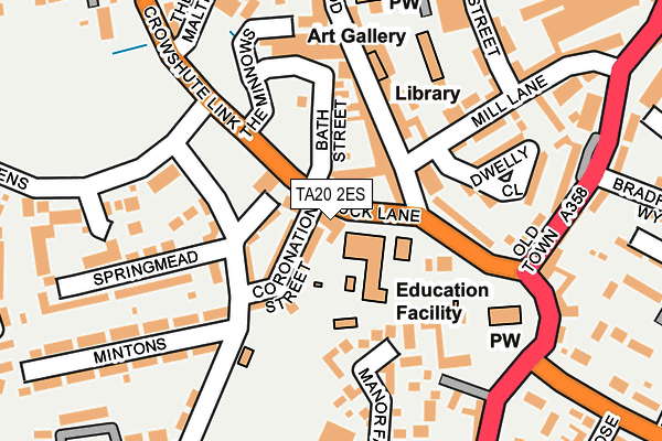 TA20 2ES map - OS OpenMap – Local (Ordnance Survey)