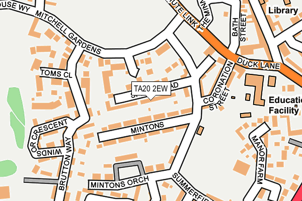 TA20 2EW map - OS OpenMap – Local (Ordnance Survey)