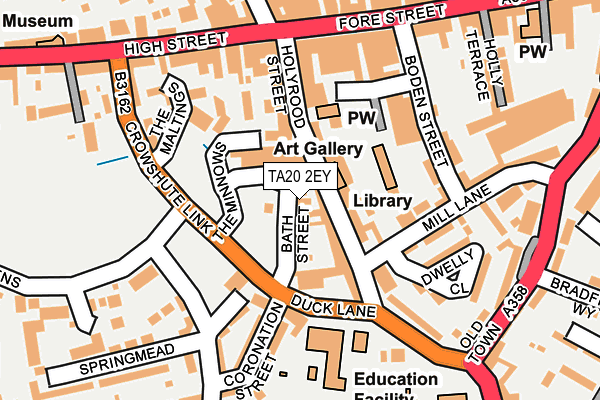 TA20 2EY map - OS OpenMap – Local (Ordnance Survey)