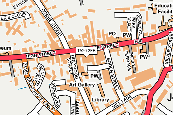 TA20 2FB map - OS OpenMap – Local (Ordnance Survey)