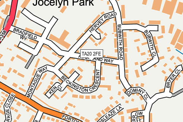 TA20 2FE map - OS OpenMap – Local (Ordnance Survey)