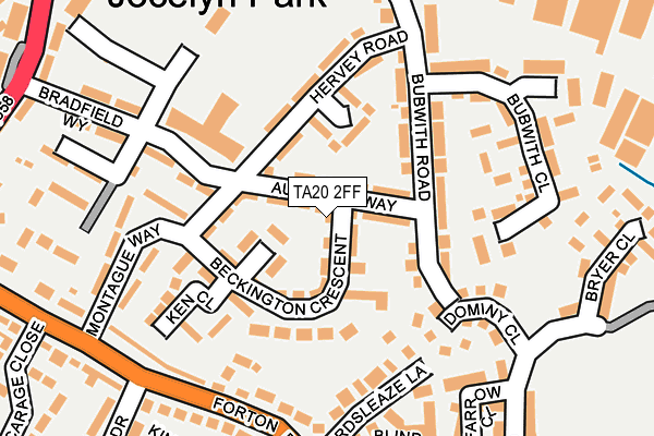 TA20 2FF map - OS OpenMap – Local (Ordnance Survey)