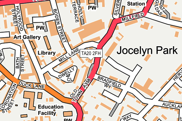 TA20 2FH map - OS OpenMap – Local (Ordnance Survey)