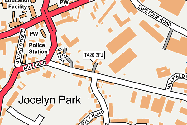 TA20 2FJ map - OS OpenMap – Local (Ordnance Survey)