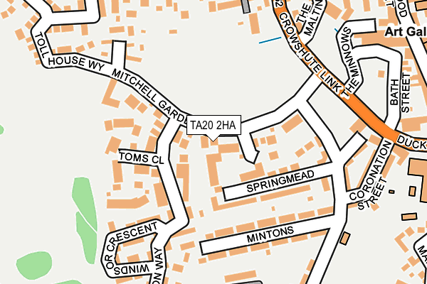 TA20 2HA map - OS OpenMap – Local (Ordnance Survey)