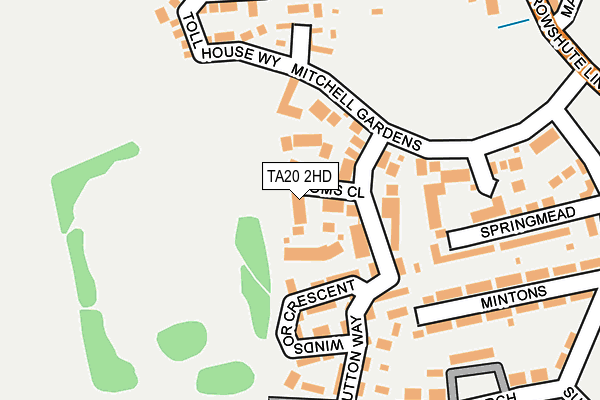 TA20 2HD map - OS OpenMap – Local (Ordnance Survey)