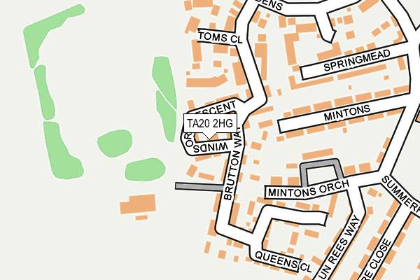 TA20 2HG map - OS OpenMap – Local (Ordnance Survey)