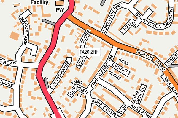 TA20 2HH map - OS OpenMap – Local (Ordnance Survey)