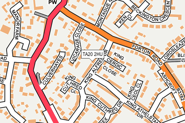 TA20 2HU map - OS OpenMap – Local (Ordnance Survey)