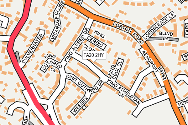 TA20 2HY map - OS OpenMap – Local (Ordnance Survey)
