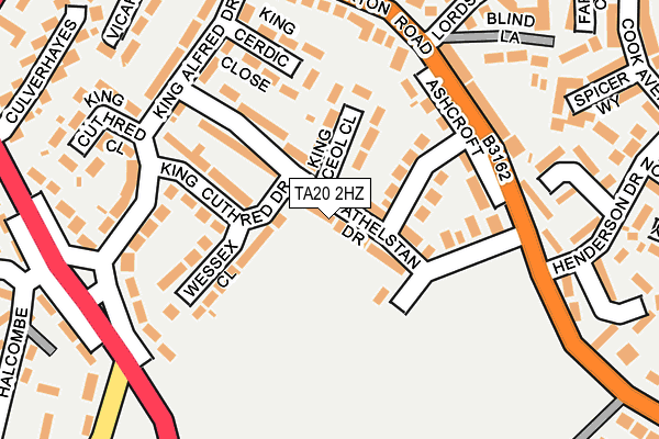 TA20 2HZ map - OS OpenMap – Local (Ordnance Survey)