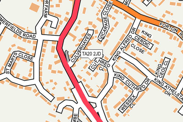 TA20 2JD map - OS OpenMap – Local (Ordnance Survey)