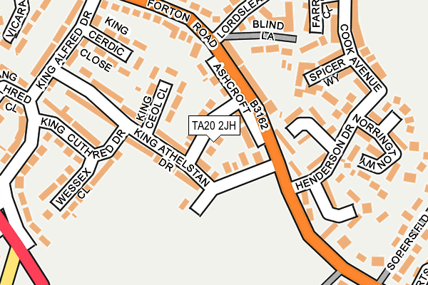 TA20 2JH map - OS OpenMap – Local (Ordnance Survey)