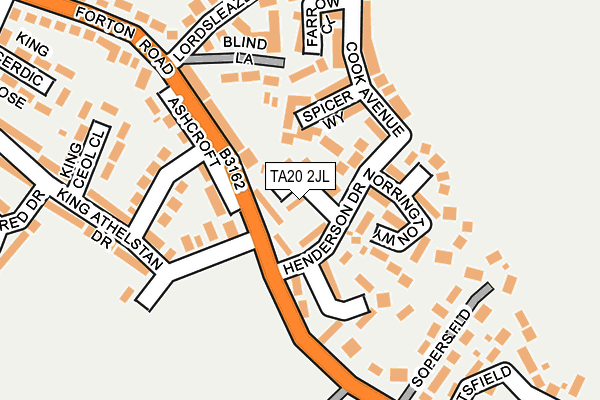 TA20 2JL map - OS OpenMap – Local (Ordnance Survey)