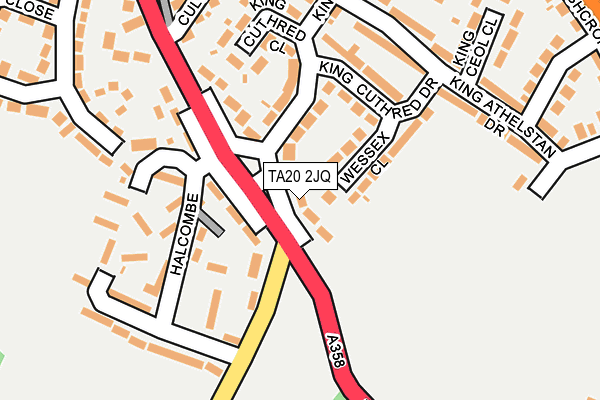 TA20 2JQ map - OS OpenMap – Local (Ordnance Survey)
