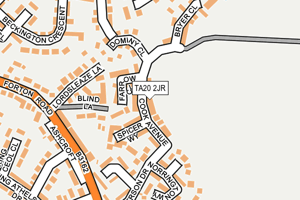 TA20 2JR map - OS OpenMap – Local (Ordnance Survey)