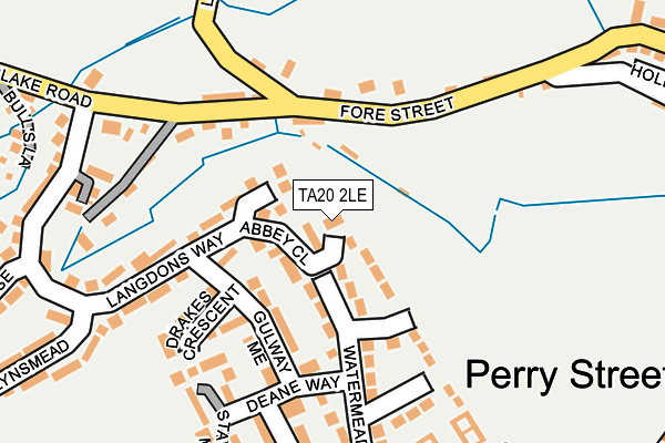 TA20 2LE map - OS OpenMap – Local (Ordnance Survey)