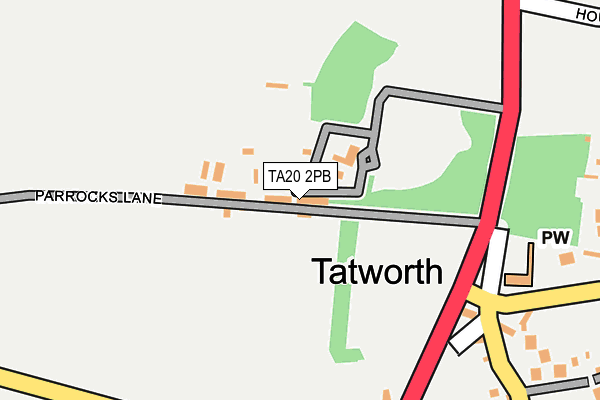 TA20 2PB map - OS OpenMap – Local (Ordnance Survey)