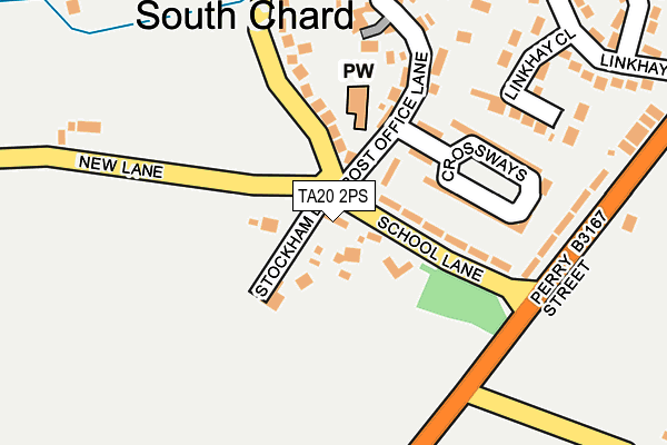 TA20 2PS map - OS OpenMap – Local (Ordnance Survey)