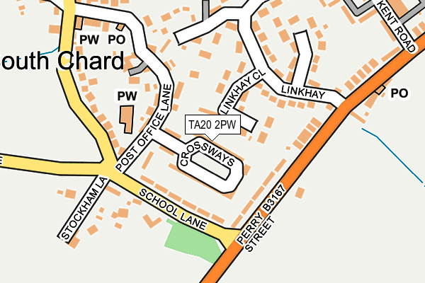 TA20 2PW map - OS OpenMap – Local (Ordnance Survey)