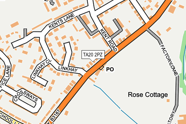 TA20 2PZ map - OS OpenMap – Local (Ordnance Survey)