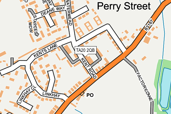 TA20 2QB map - OS OpenMap – Local (Ordnance Survey)