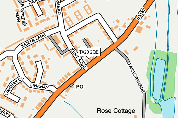 TA20 2QE map - OS OpenMap – Local (Ordnance Survey)