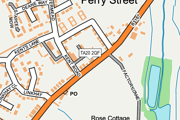 TA20 2QF map - OS OpenMap – Local (Ordnance Survey)