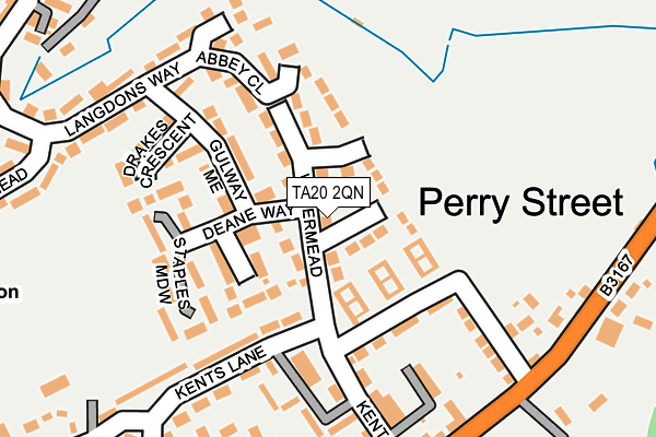 TA20 2QN map - OS OpenMap – Local (Ordnance Survey)