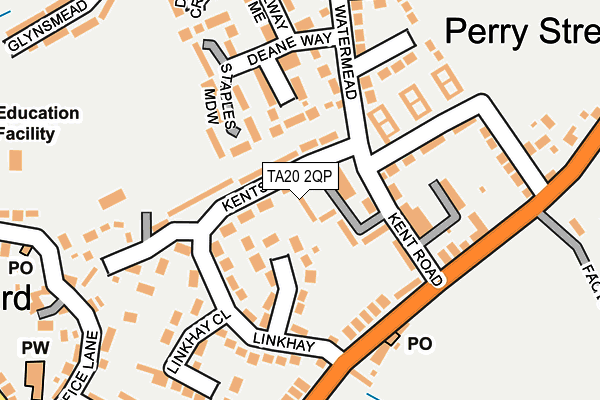 TA20 2QP map - OS OpenMap – Local (Ordnance Survey)