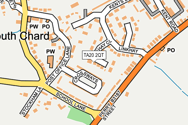 TA20 2QT map - OS OpenMap – Local (Ordnance Survey)