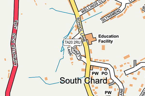 TA20 2RU map - OS OpenMap – Local (Ordnance Survey)