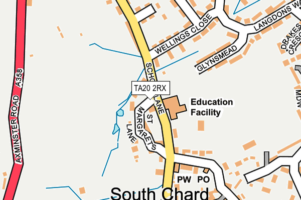 TA20 2RX map - OS OpenMap – Local (Ordnance Survey)