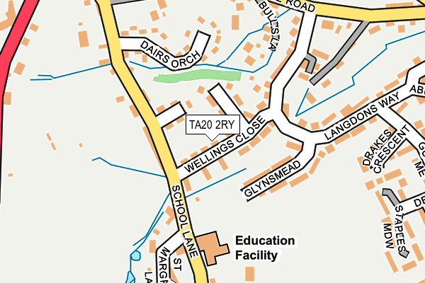 TA20 2RY map - OS OpenMap – Local (Ordnance Survey)