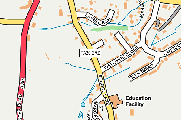 TA20 2RZ map - OS OpenMap – Local (Ordnance Survey)