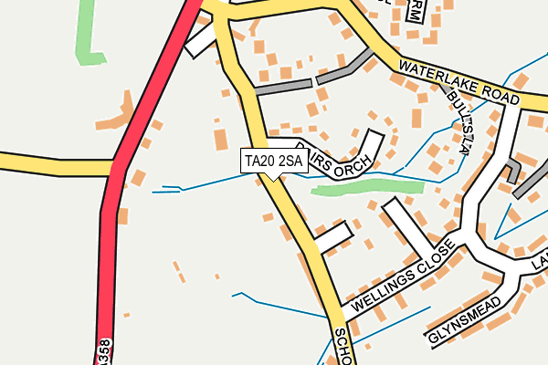 TA20 2SA map - OS OpenMap – Local (Ordnance Survey)