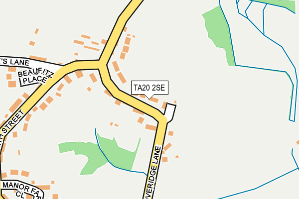 TA20 2SE map - OS OpenMap – Local (Ordnance Survey)