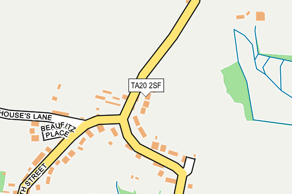 TA20 2SF map - OS OpenMap – Local (Ordnance Survey)