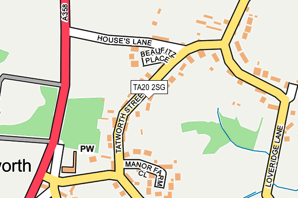 TA20 2SG map - OS OpenMap – Local (Ordnance Survey)