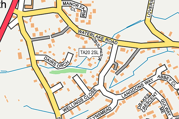 TA20 2SL map - OS OpenMap – Local (Ordnance Survey)