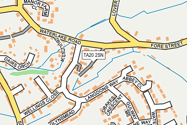 TA20 2SN map - OS OpenMap – Local (Ordnance Survey)