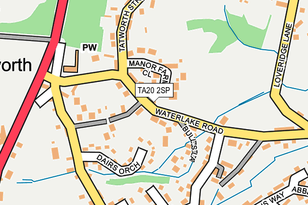 TA20 2SP map - OS OpenMap – Local (Ordnance Survey)