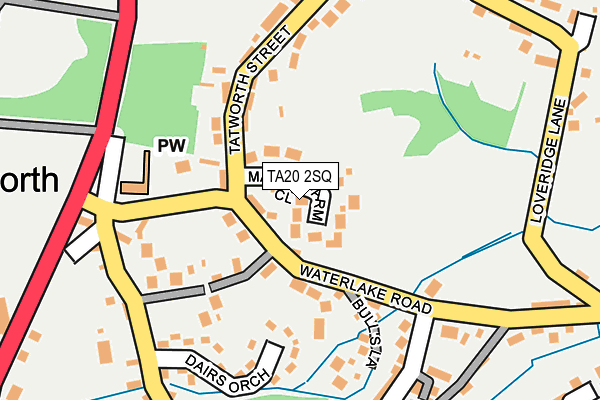 TA20 2SQ map - OS OpenMap – Local (Ordnance Survey)