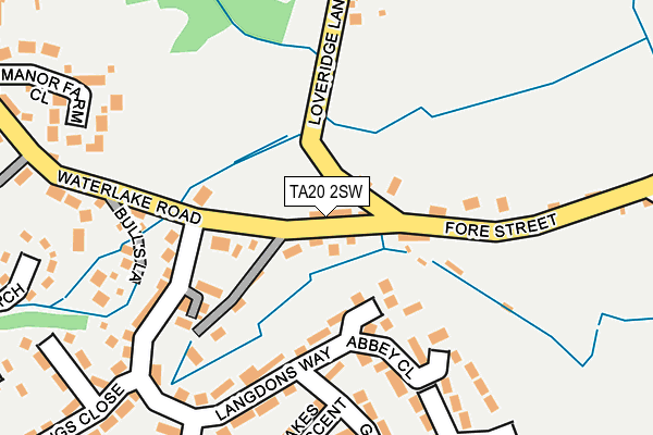 TA20 2SW map - OS OpenMap – Local (Ordnance Survey)